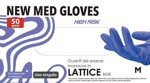 Guanti in lattice high risk New Med Gloves - box 50 pz.