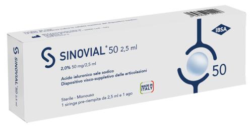 Sinovial 50 Siringa Intra-Articolare Acido Ialuronico 2% 2,5 ml